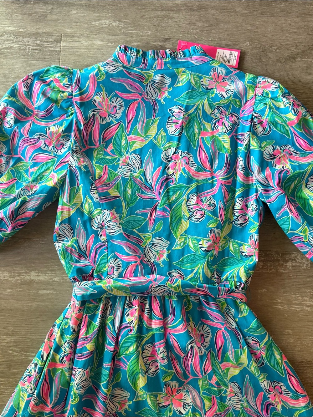Lilly Pulitzer Shona Midi Shirtdress Turquoise Keep on Beleafin NEW women’s 8 - Picture 5 of 10